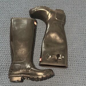 Hunter Glossy Black Waterproof Boots
